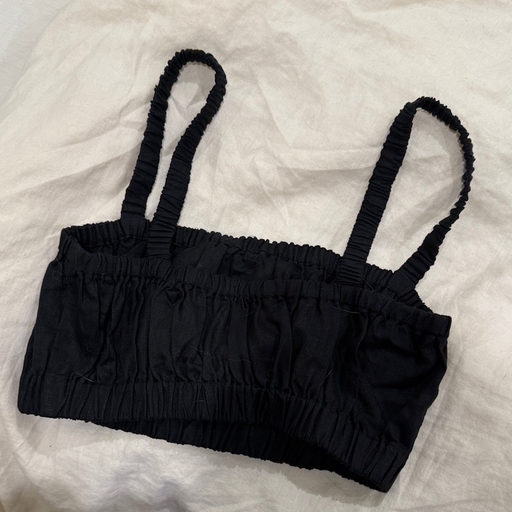 DISSH Havana Linen Crop Top Black AU10 US6 - Picture 7 of 7